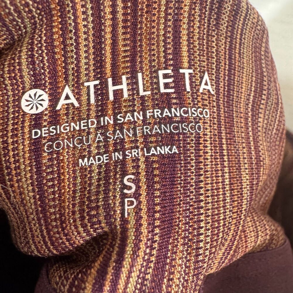 Athleta Transcend 7/8 Leggings M NWT Nova Dye Brown High Rise - Picture 6 of 8